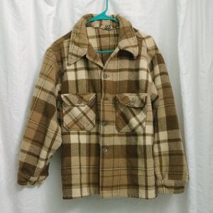 Vintage 70's Plaid Brown Woolrich Men's Jacket